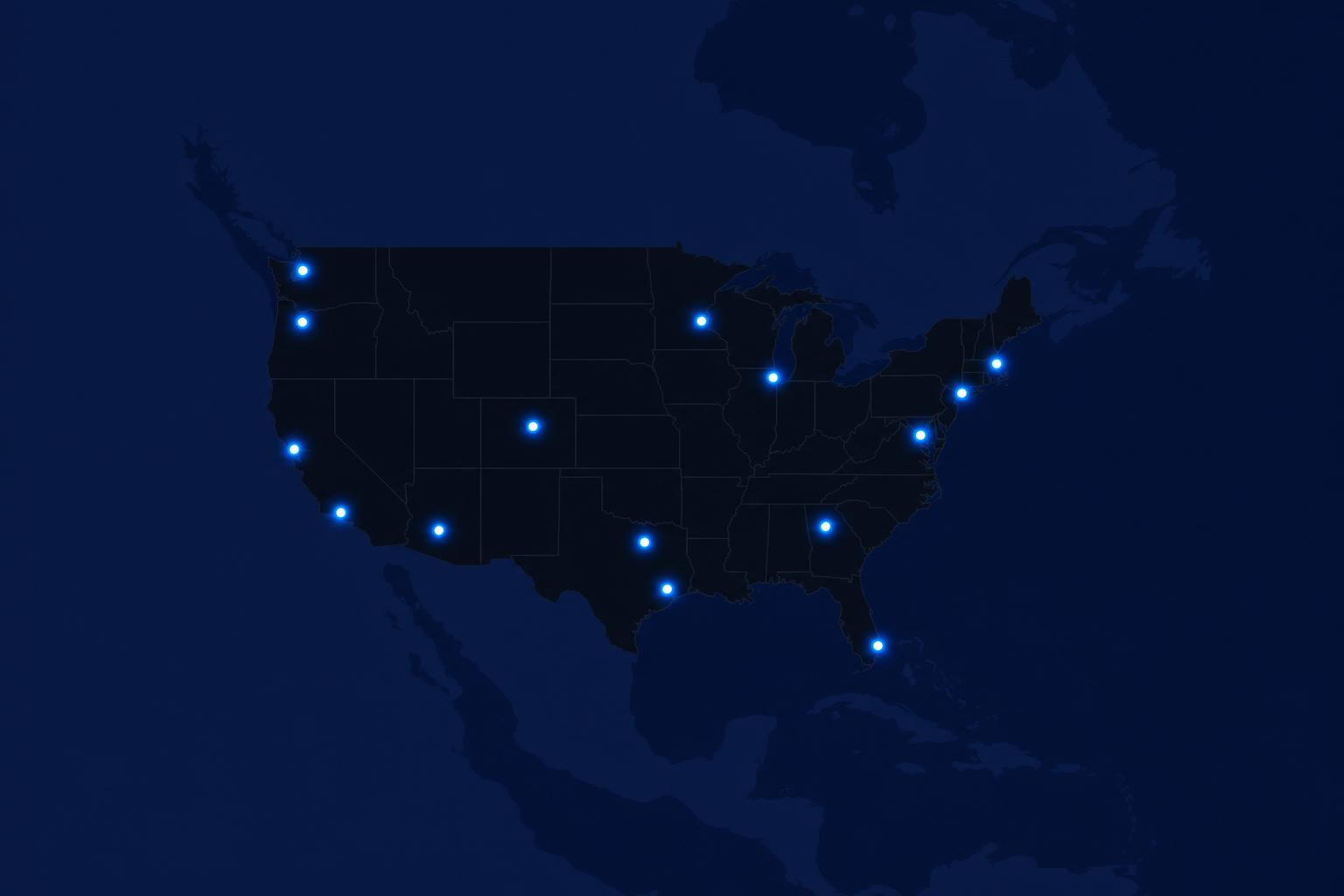 Live US truck network map